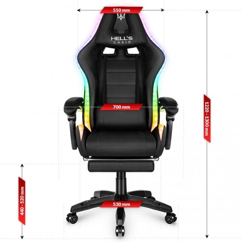 Комп'ютерне крісло Hell's HC-1039 LED RGB
