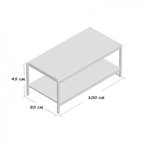 Журнальный, кофейный столик GoodsMetall в стиле Лофт 1000х500х450 ЖС161