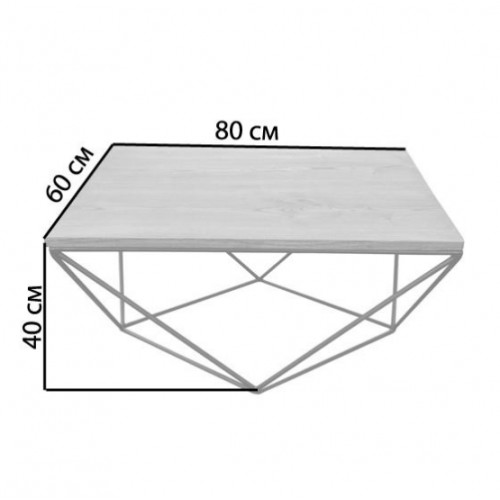 Журнальный столик GoodsMetall в стиле Лофт 800х600х400 ЖС201