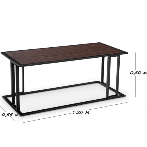 Журнальный, кофейный столик GoodsMetall в стиле Лофт 1200х500х550 ЖС151