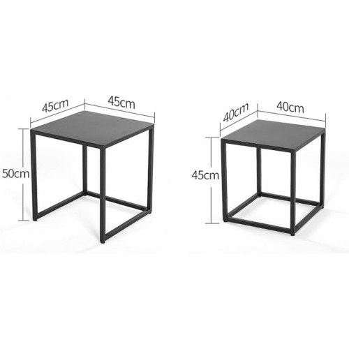 Комплект журнальных столиков GoodsMetall в стиле Лофт 500х450х450 ЖС139