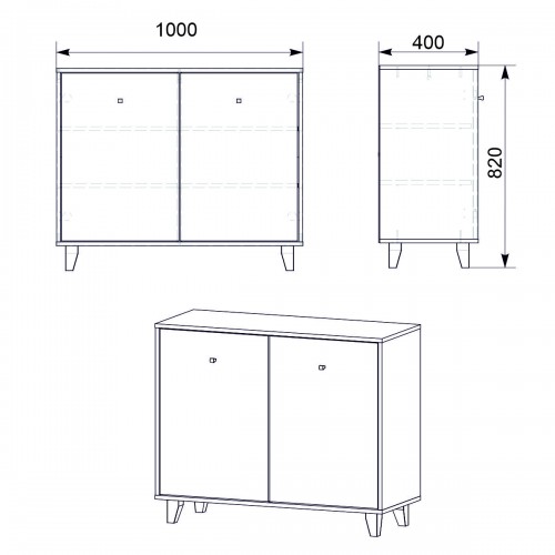 Комод Компанит 20 Горіх еко (100х40х82 см)