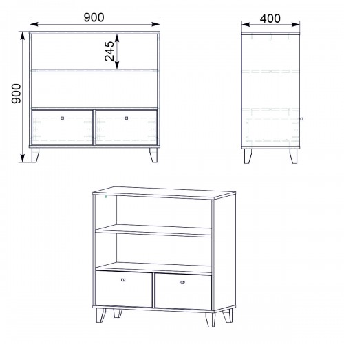 Комод Компанит КШ-25 Орех экко (90х40х90 см)