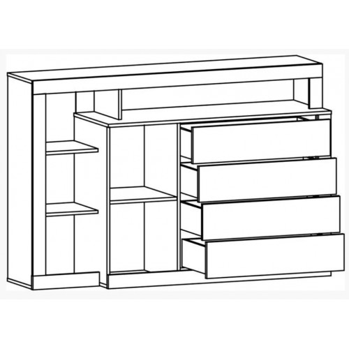 Комод Фиеста 1Д4Ш МЕБЕЛЬ СЕРВИС