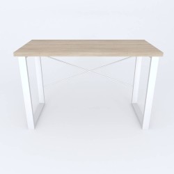 Письмовий стіл Ferrum-decor Драйв 750x1200x600 Білий метал ДСП Дуб Сонома 32 мм (DRA165)