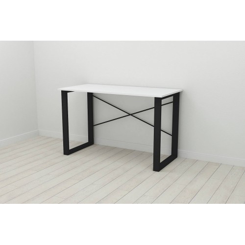 Письмовий стіл Ferrum-decor Драйв 750x1000x700 Чорний метал ДСП Білий 16 мм (DRA064)