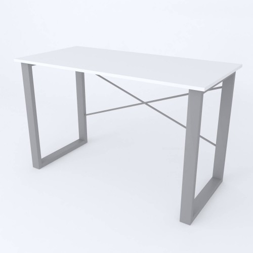 Письмовий стіл Ferrum-decor Драйв 750x1200x700 Сірий метал ДСП Білий 16 мм (DRA092)