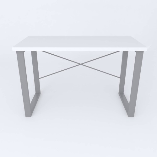 Письмовий стіл Ferrum-decor Драйв 750x1200x700 Сірий метал ДСП Білий 32 мм (DRA218)