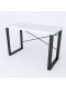Письмовий стіл Ferrum-decor Драйв 750x1000x700 Чорний метал ДСП Білий 32 мм (DRA190)