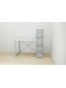 Письмовий стіл Ferrum-decor Конект з етажеркою 75x120x60 см Біло-сірий (XK00193)