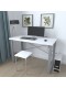 Письмовий стіл Ferrum-decor Драйв 750x1000x700 Сірий метал ДСП Білий 32 мм (DRA197)