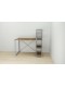 Письмовий стіл Ferrum-decor Конект з етажеркою 75x120x60 см Дуб + сірий (XK00195)