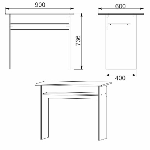 Стіл письмовий KOMPANIT МО-4 Вільха