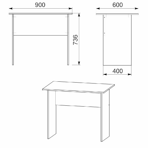 Стіл письмовий KOMPANIT МО-3 Бук