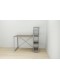 Письмовий стіл Ferrum-decor Конект з етажеркою 75x120x60 см Дуб + сірий (XK00197)