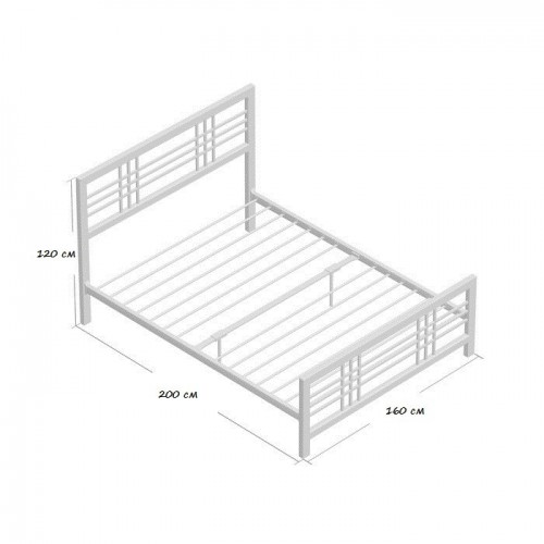 Ліжко GoodsMetall металеве в стилі LOFT 2000х1600х1200 К101