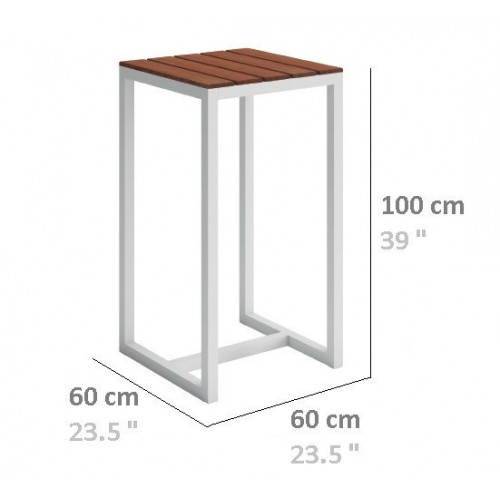 Стол барный GoodsMetall в стиле Лофт 1000х600х600 "Simon"