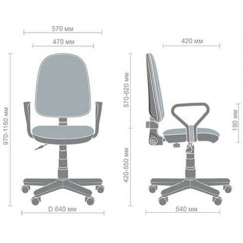 Кресло AMF Art Metal Furniture Комфорт Нью/АМФ-1 А-2 Серое