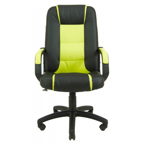 Офісне крісло керівника Richman Челсі Zeus Deluxe Light Green-Black Пластик Річ М1 Tilt Чорно-салатове