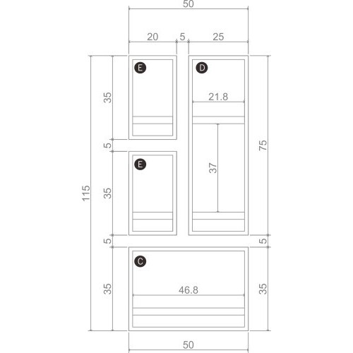 Комплект полок GoodsMetall в стиле LOFT 1150х500х250 П1