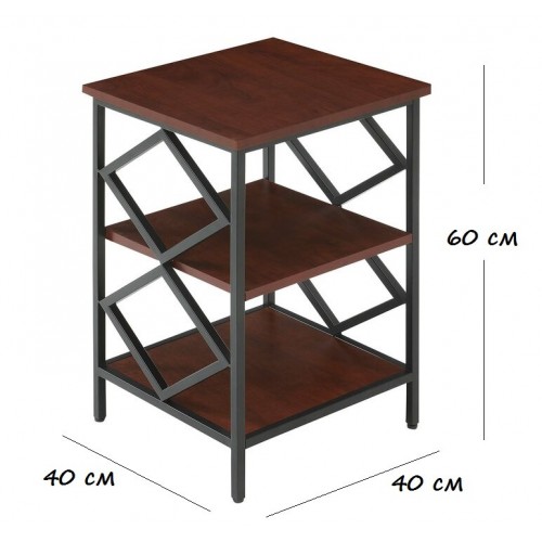 Тумба нічна GoodsMetall металева в стилі Лофт 600х400х400 Т145
