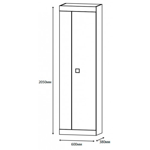 Шкаф для вещей 600 Соната Эверест Сонома с белым (5675765)