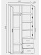 Шкаф распашной Эверест с зеркалом Нимфея альба 100х52х210 см