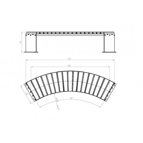 Скамья GoodsMetall в стиле ЛОФТ 1250х450х450 - ЛС58